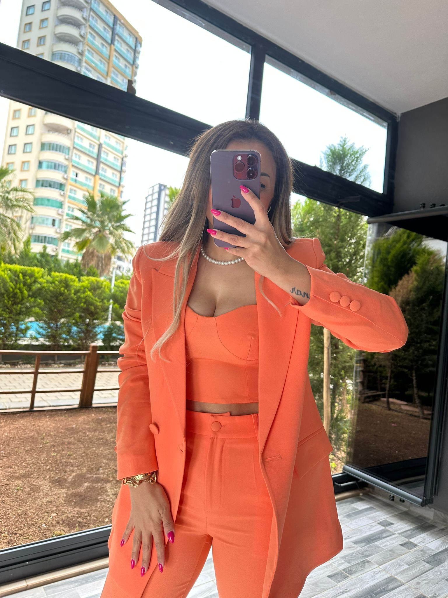 BLAZER CEKET TAKIM 3'LÜ • TURUNCU
