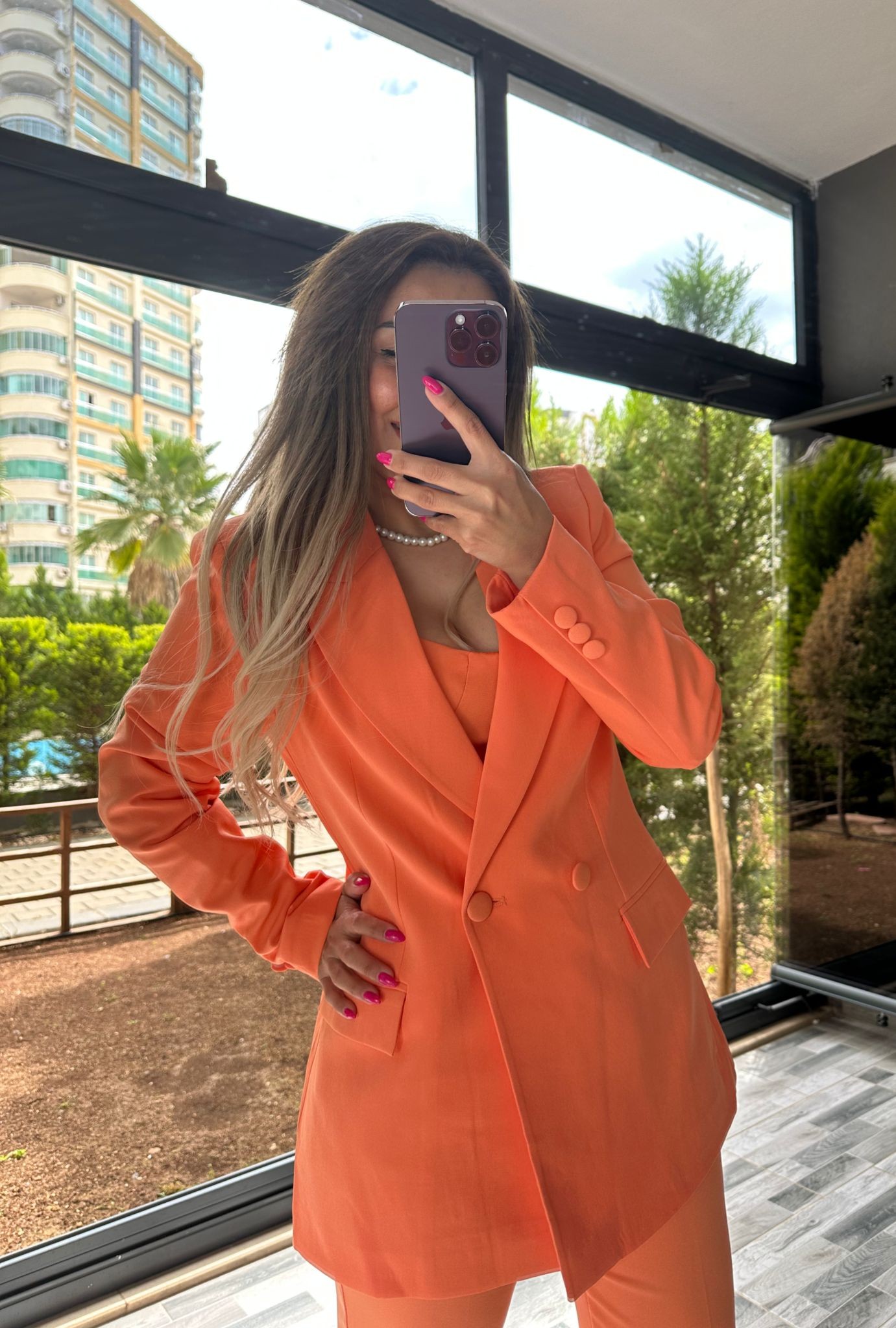 BLAZER CEKET TAKIM 3'LÜ • TURUNCU