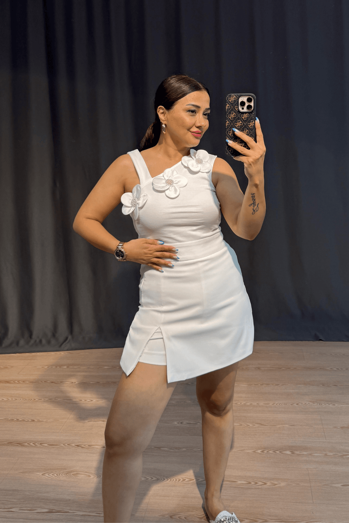 Polina Çiçek Detaylı Bluz