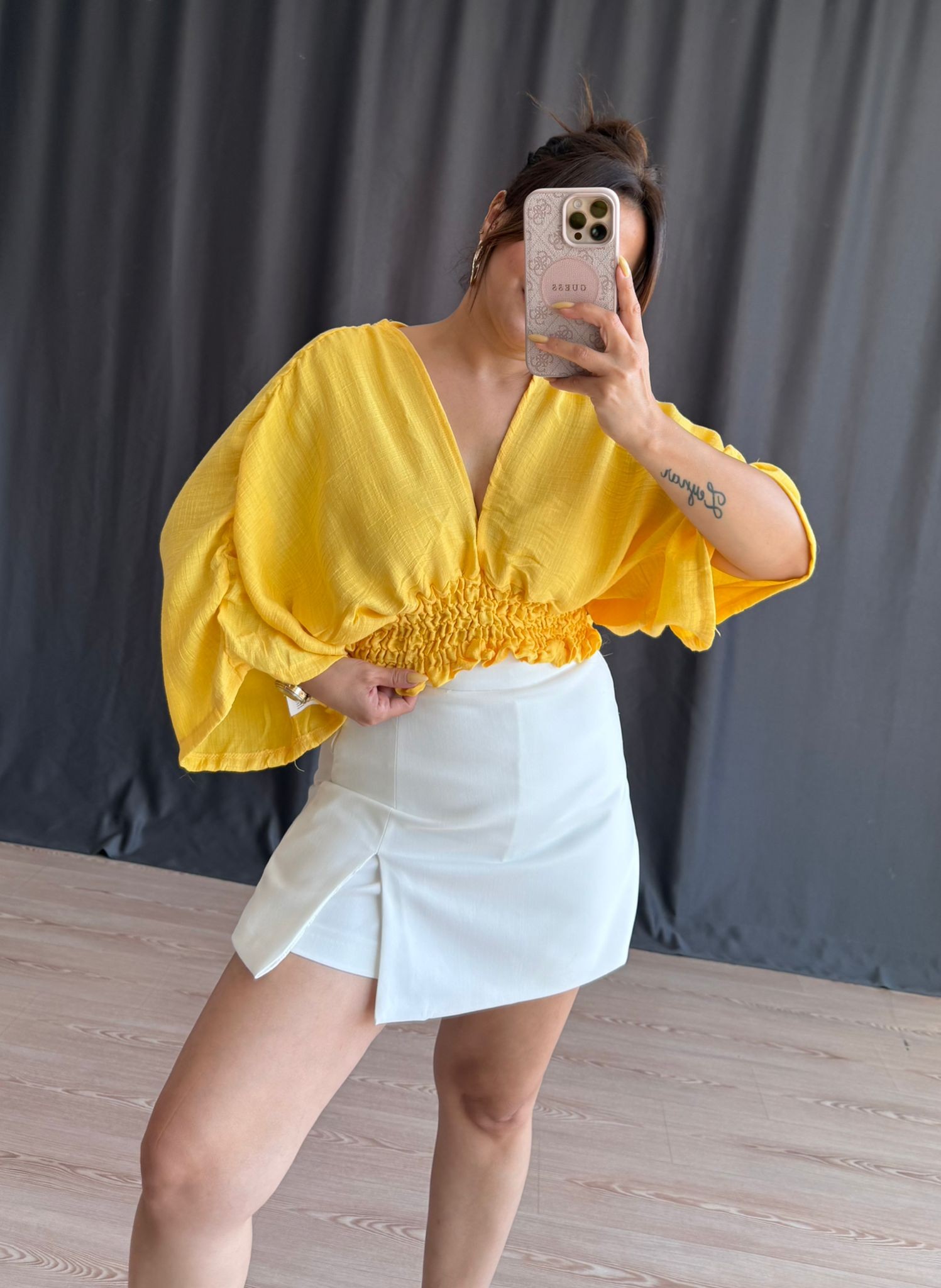 ROZA BAĞLAMALI BLUZ