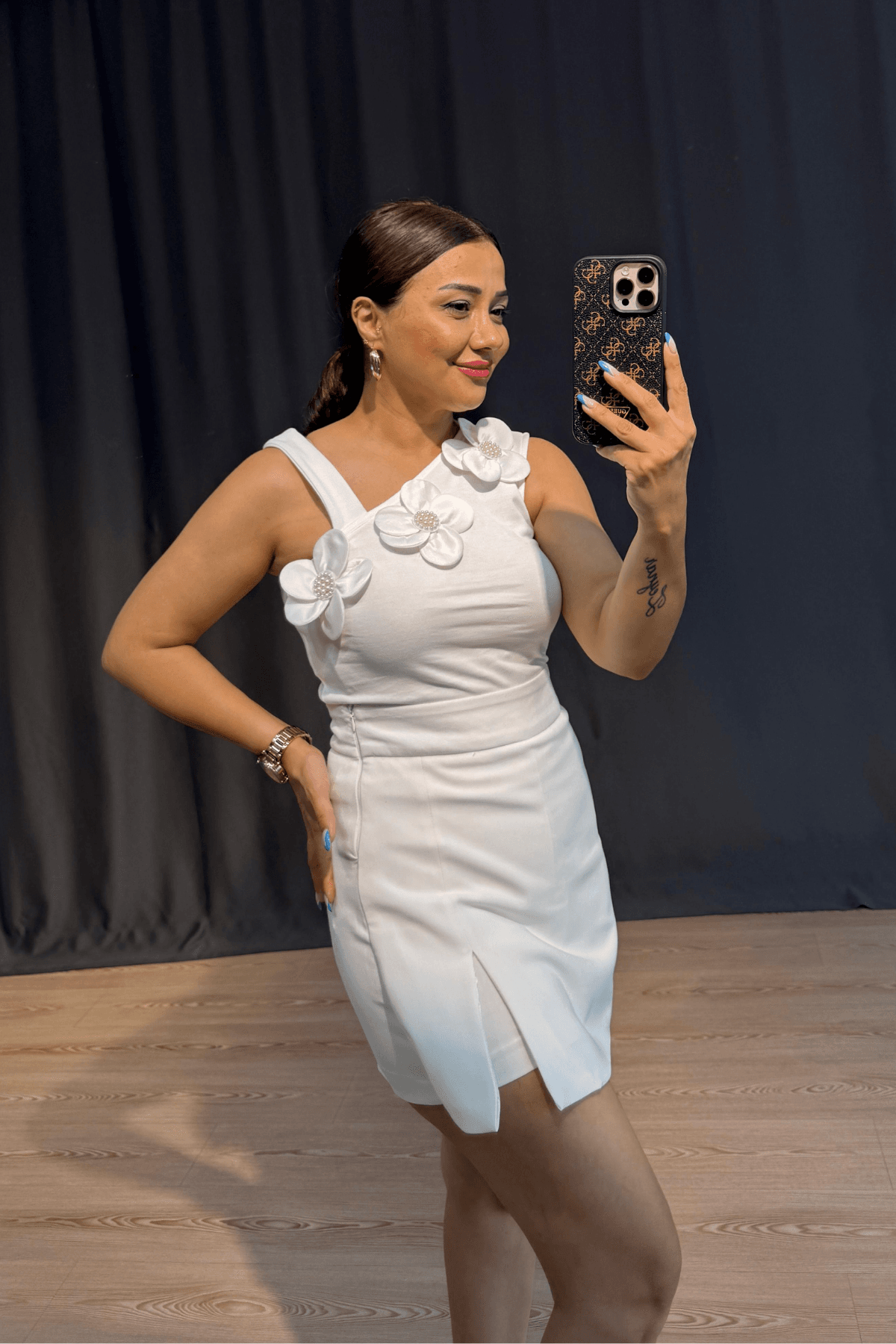 Polina Çiçek Detaylı Bluz