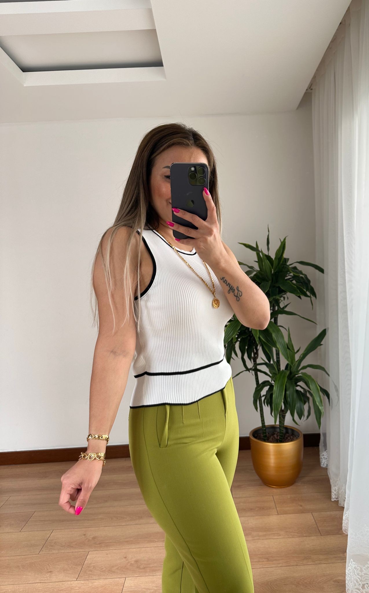 ZARA MODEL PANTOLON • YEŞİL