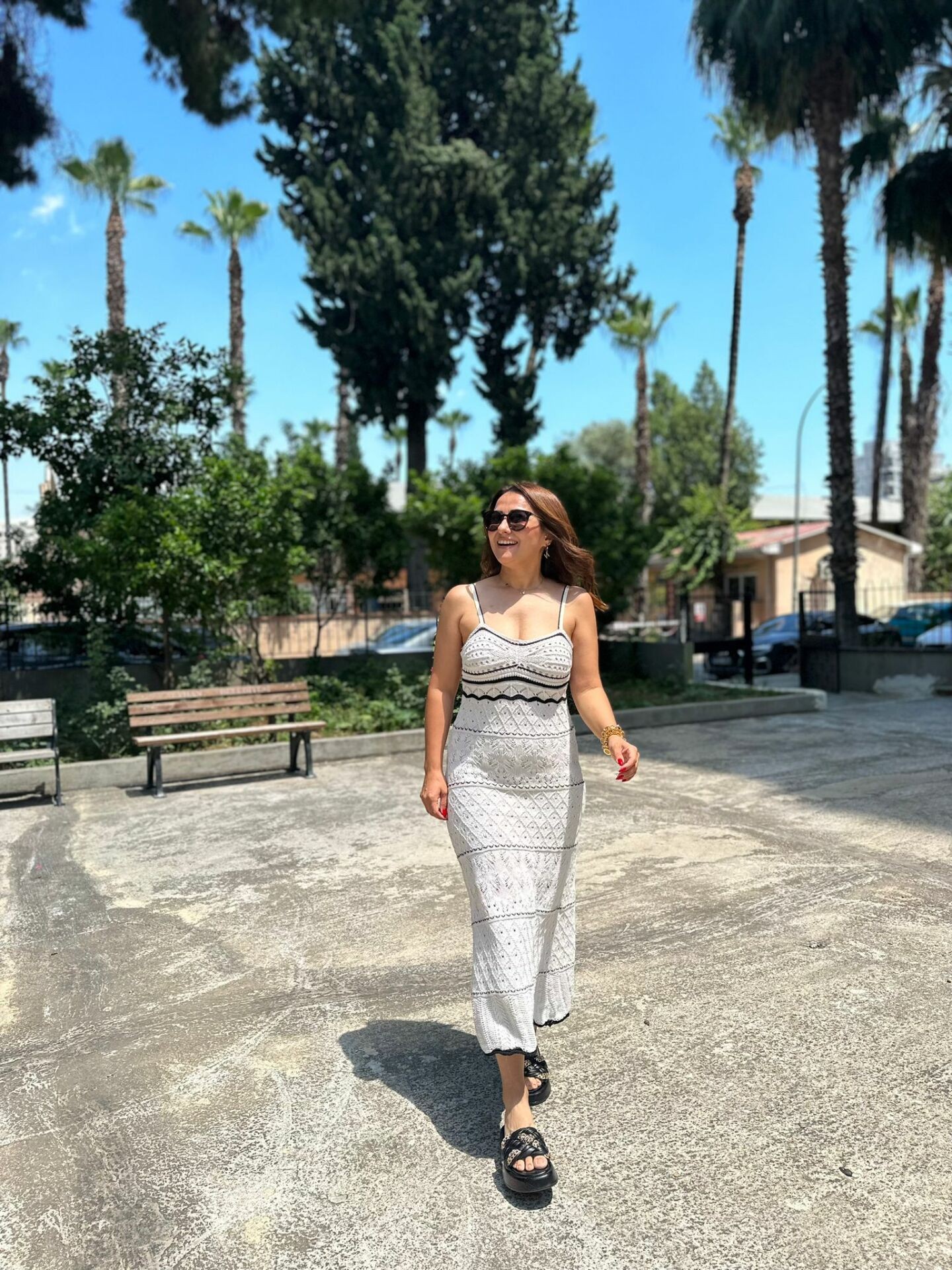 İp Askılı Triko Elbise