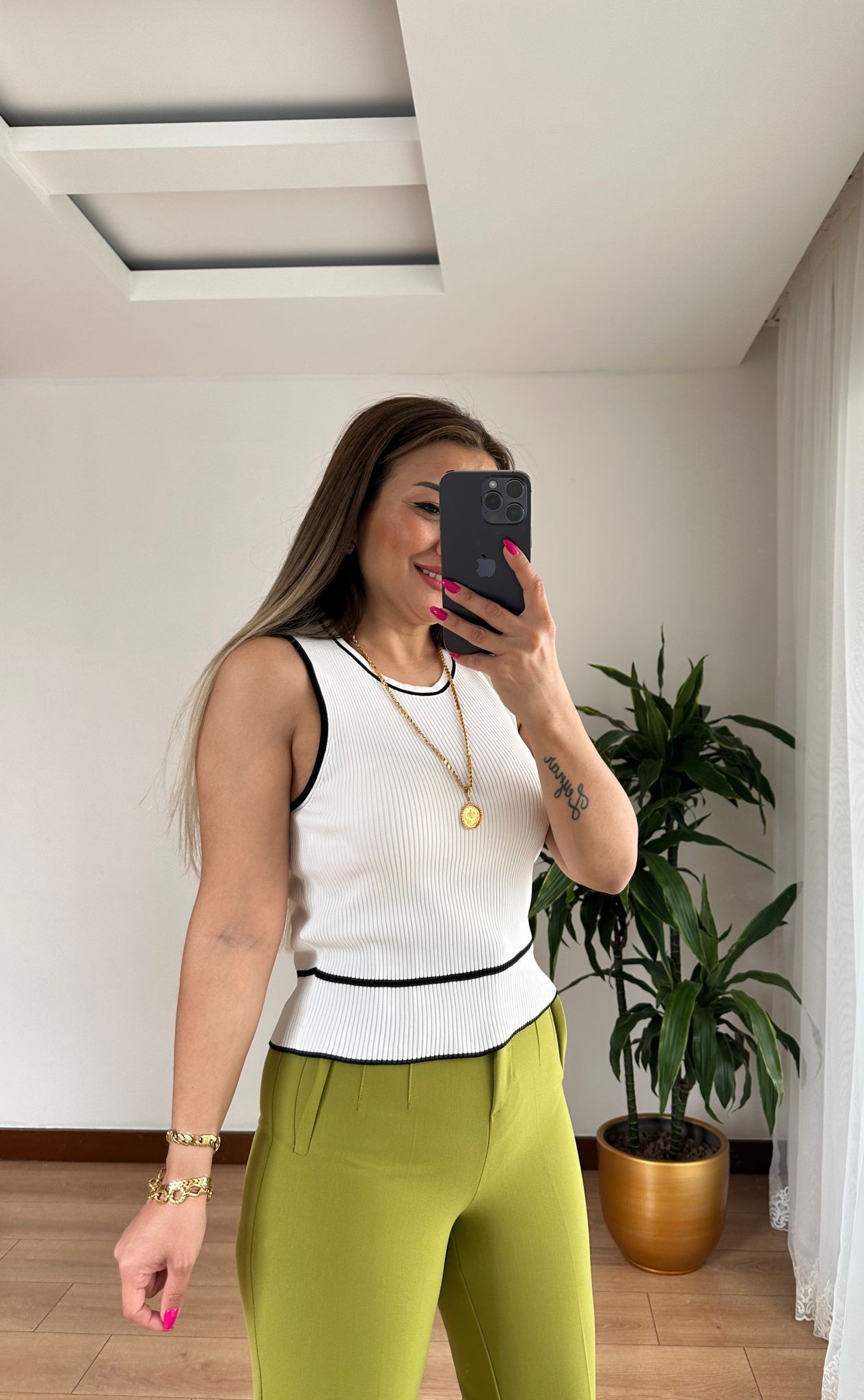 ZARA MODEL PANTOLON • YEŞİL