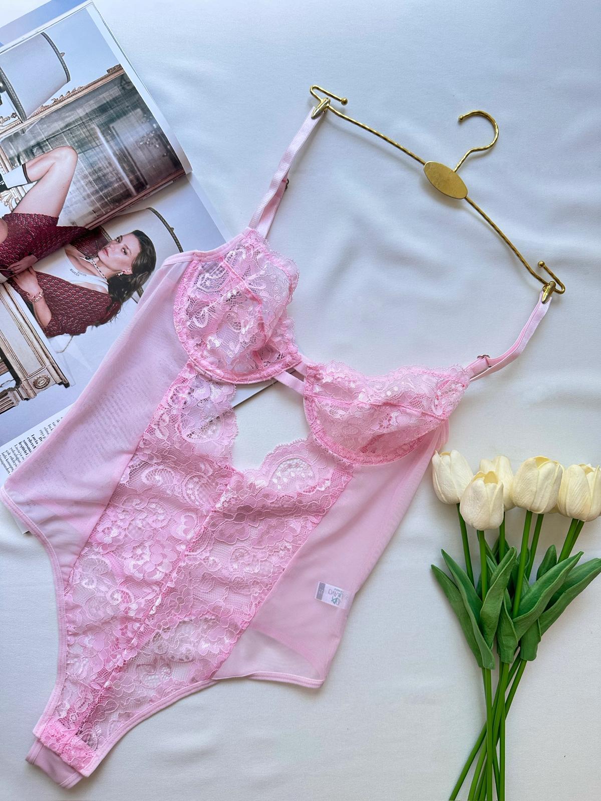 Pembe Dantalli Bodysuit