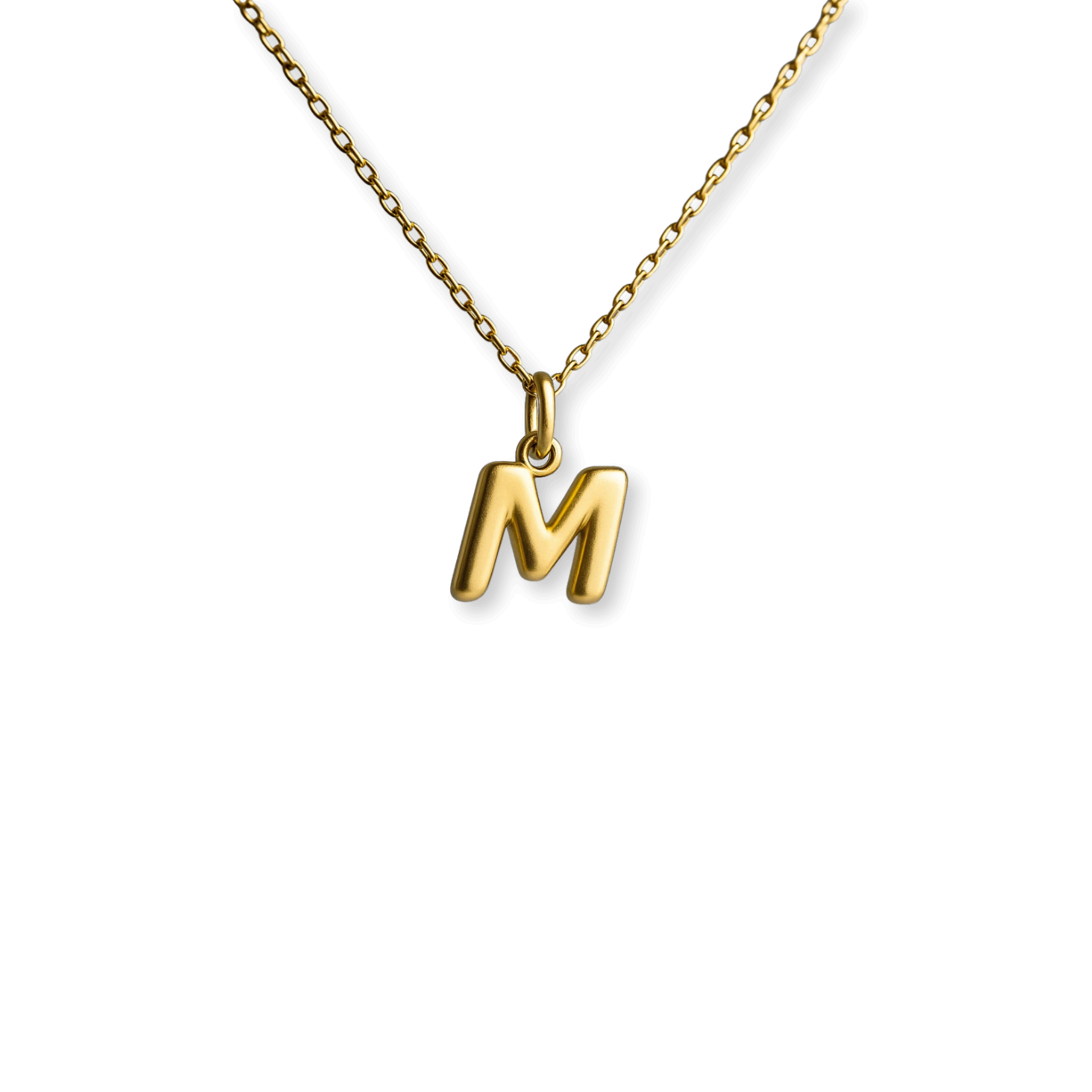 GÜMÜŞ KOLYE - Kalın unisex harf kolye