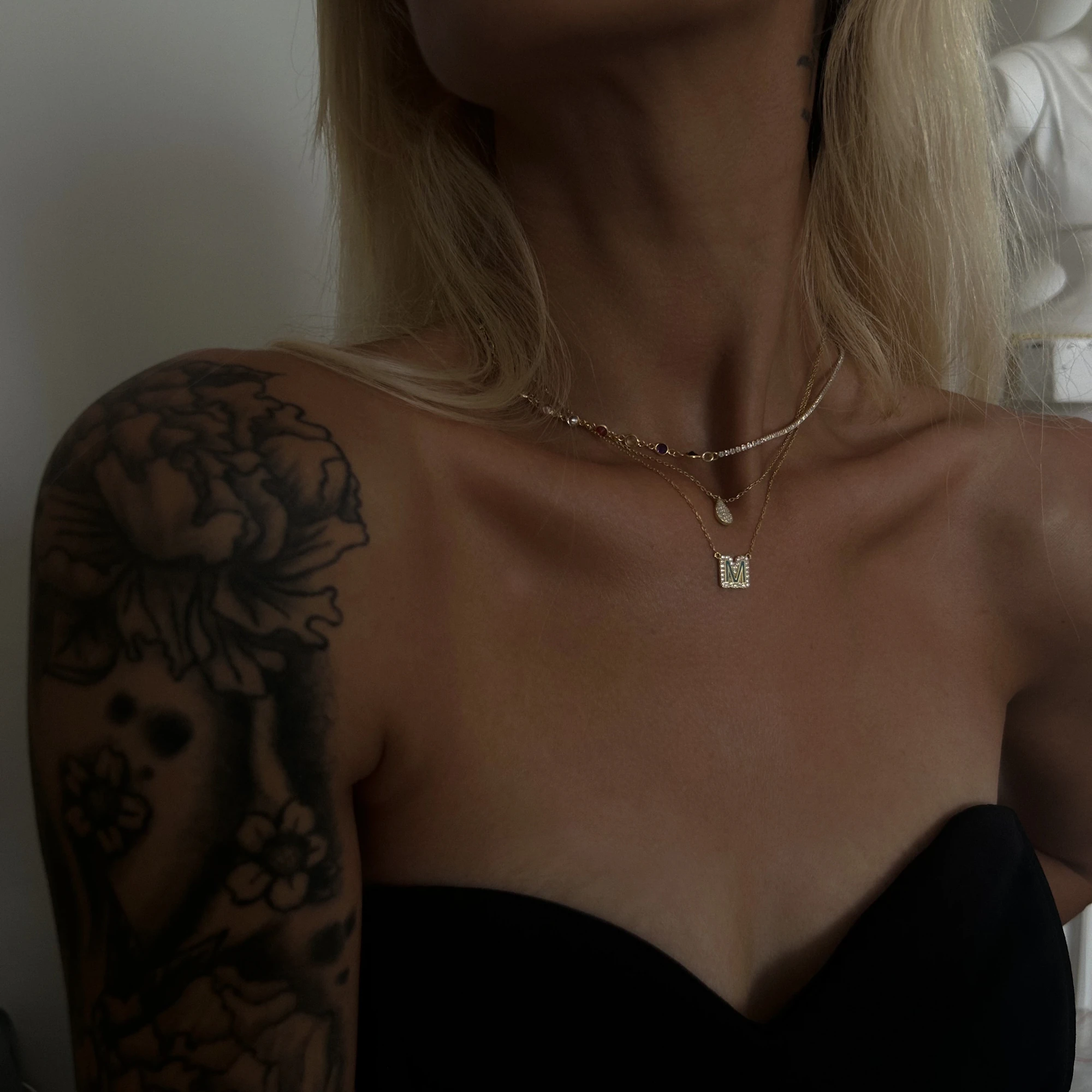 GÜMÜŞ ZİNCİR - Renkli taş su yolu zincir