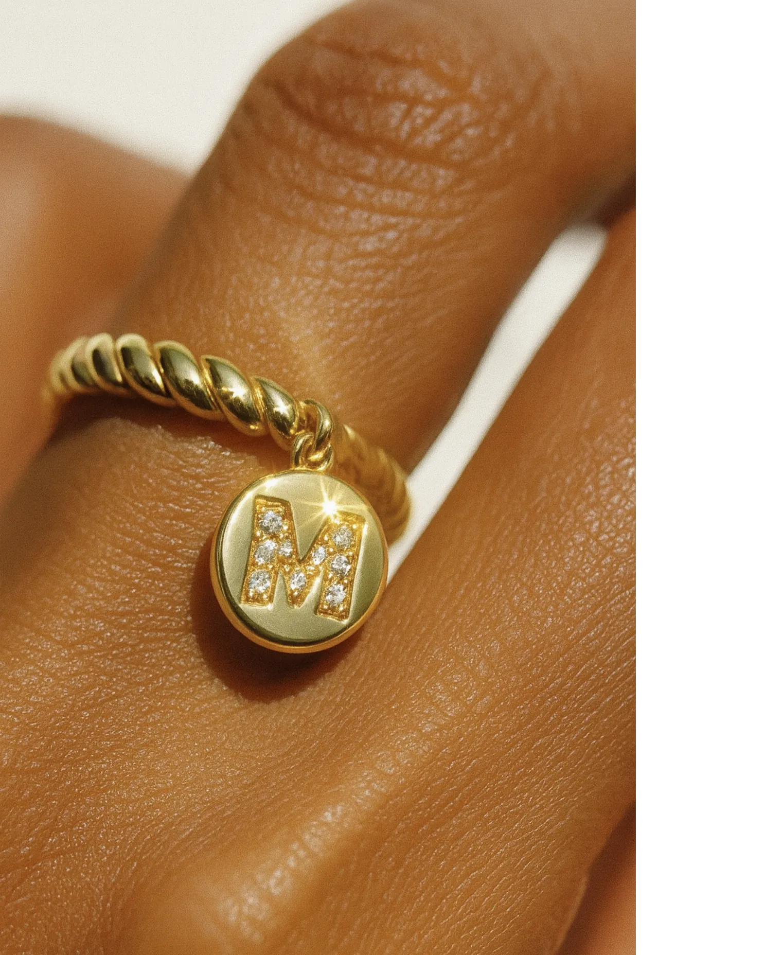 GÜMÜŞ YÜZÜK - Burgu 925 AYAR Tabela Harf Yüzük