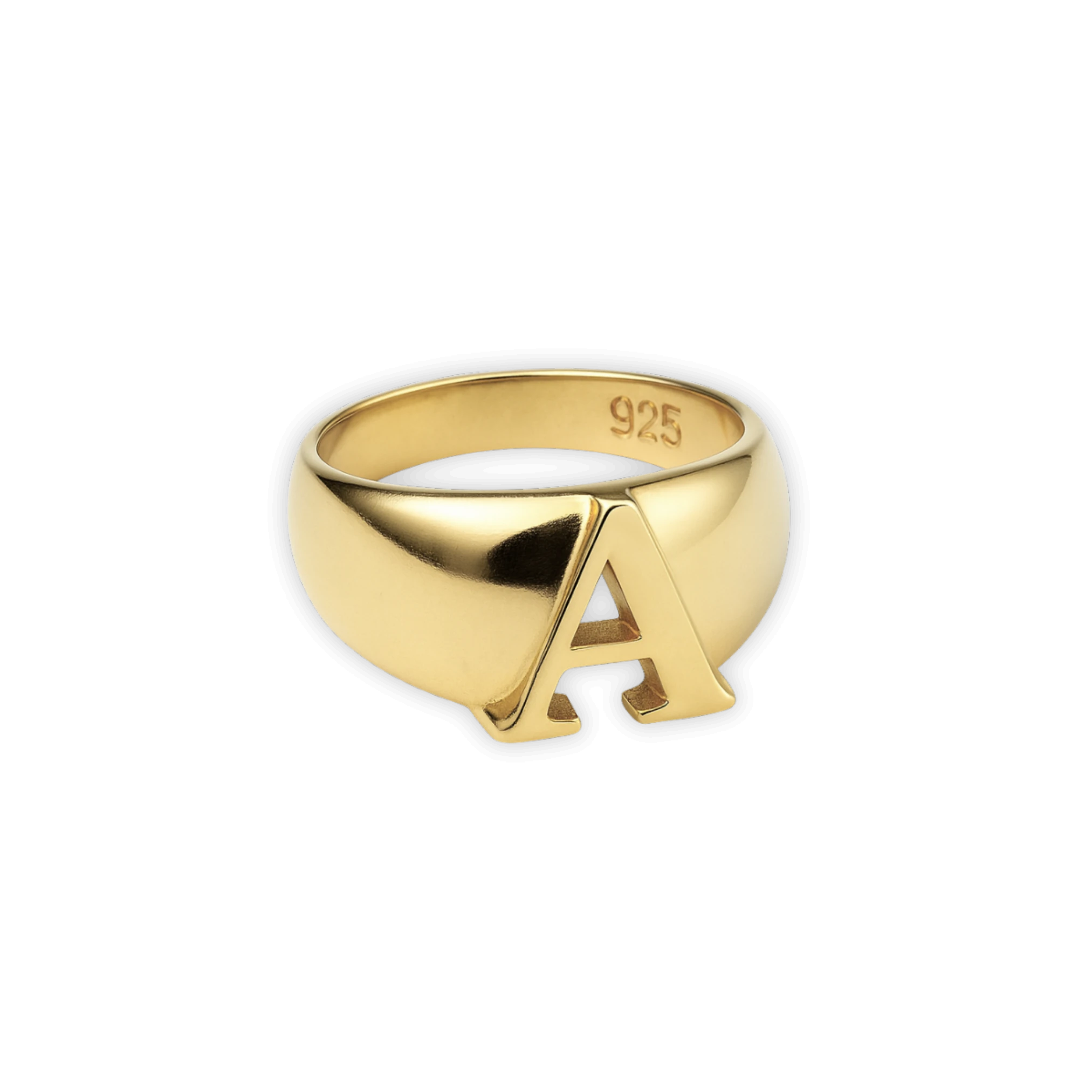 GÜMÜŞ YÜZÜK - Harfli unisex mühür yüzüğü