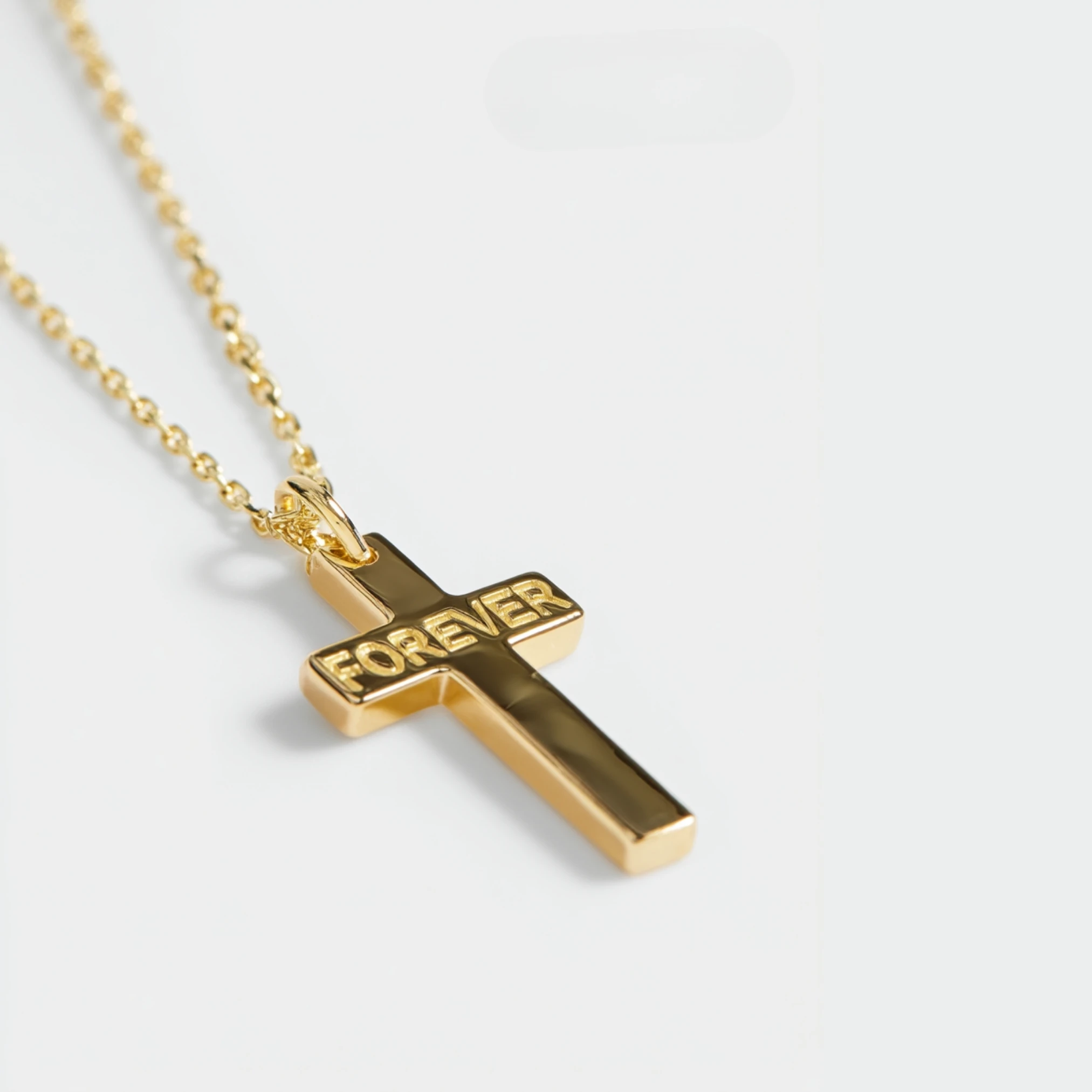 GÜMÜŞ KOLYE - Haç sembollü isim-kelime monogram kolye