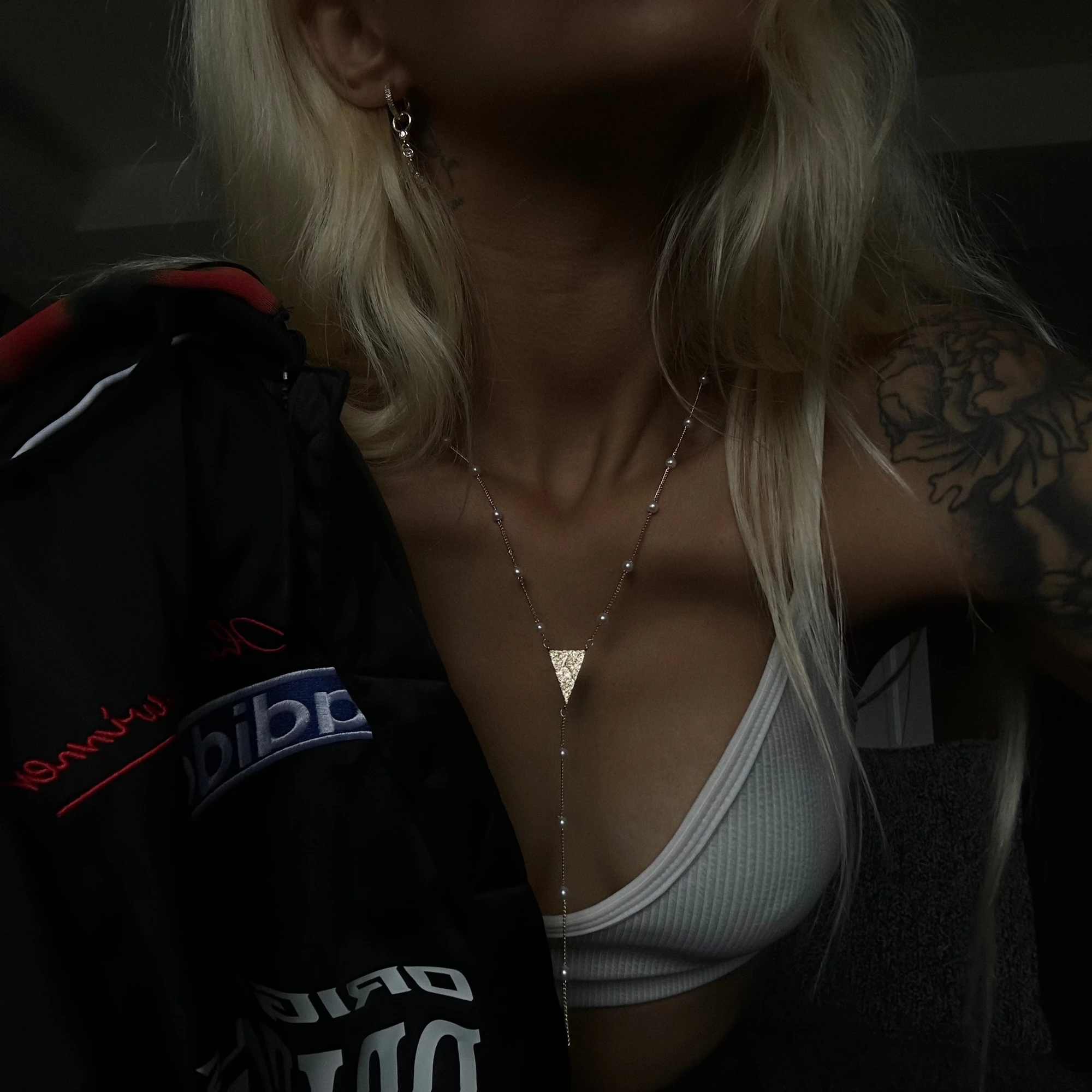 ÇELİK KOLYE - Aphrodite incili Y kolye