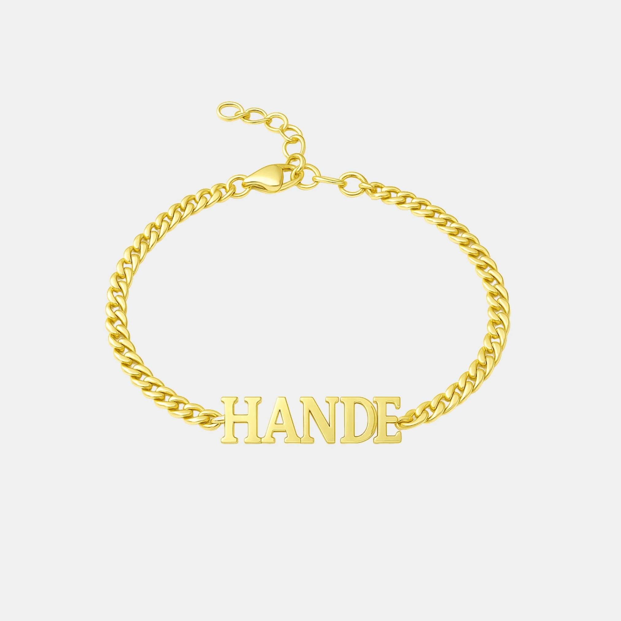 GÜMÜŞ BİLEKLİK - Gurmet zincir isim-kelime bileklik