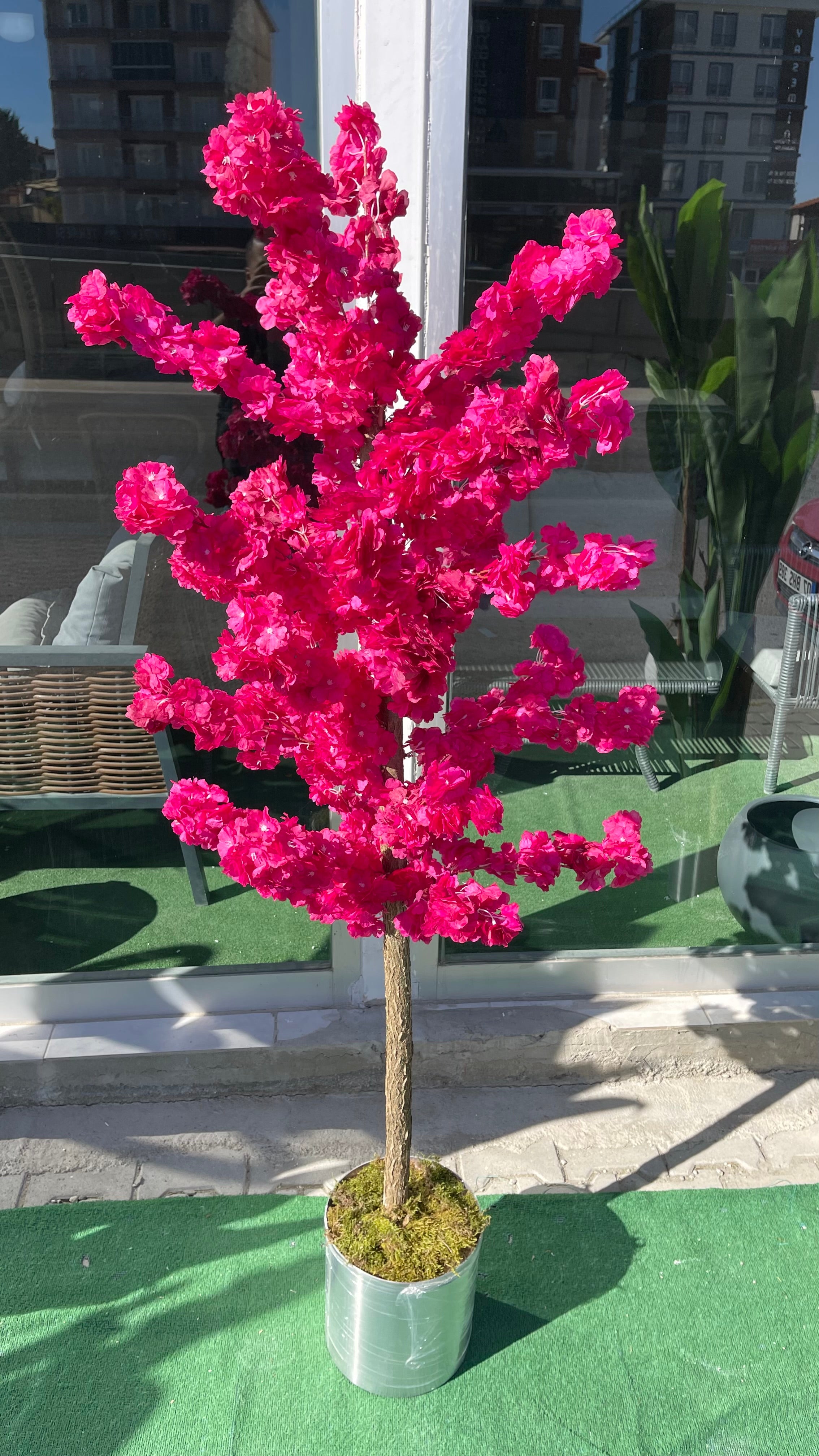 Yapay Bahar Dalı Ağacı 180 Cm Fuşya Renk