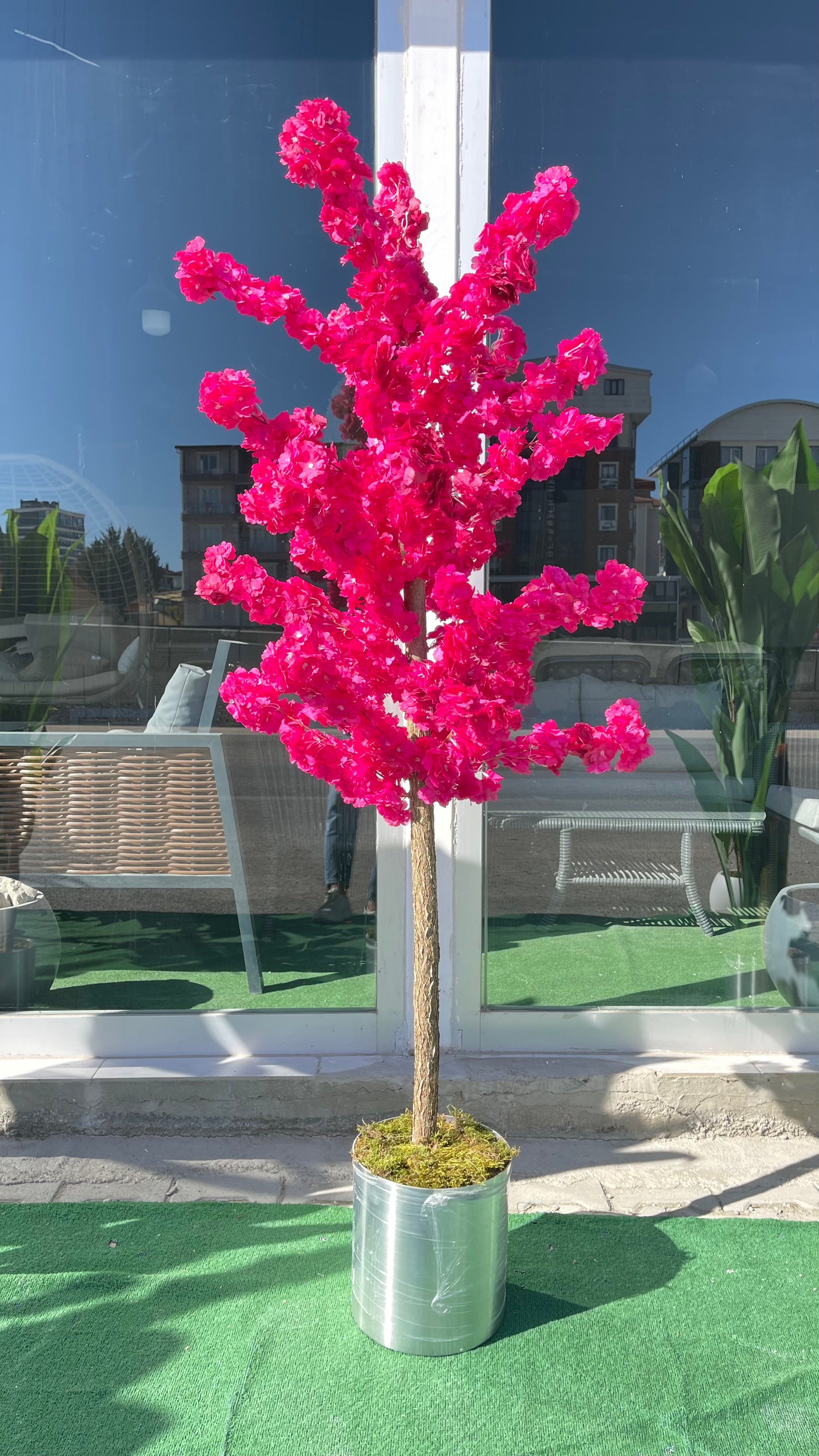 Yapay Bahar Dalı Ağacı 180 Cm Fuşya Renk