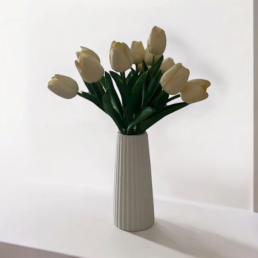 Lumiere Tulip Dekoratif Vazo - 8 Adet Lale Dahil
