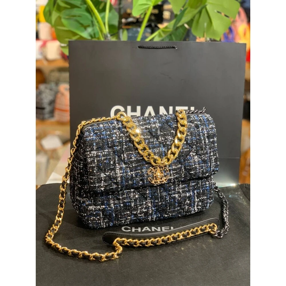 CHANEL 19 HASIR MODEL ÇANTA (1030)