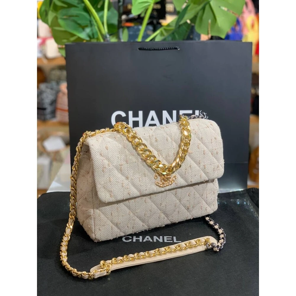 CHANEL 19 HASIR MODEL ÇANTA (1030)