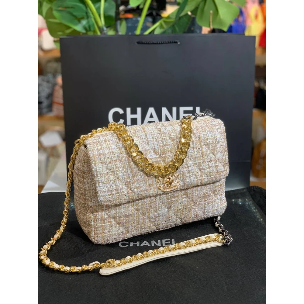 CHANEL 19 HASIR MODEL ÇANTA (1030)
