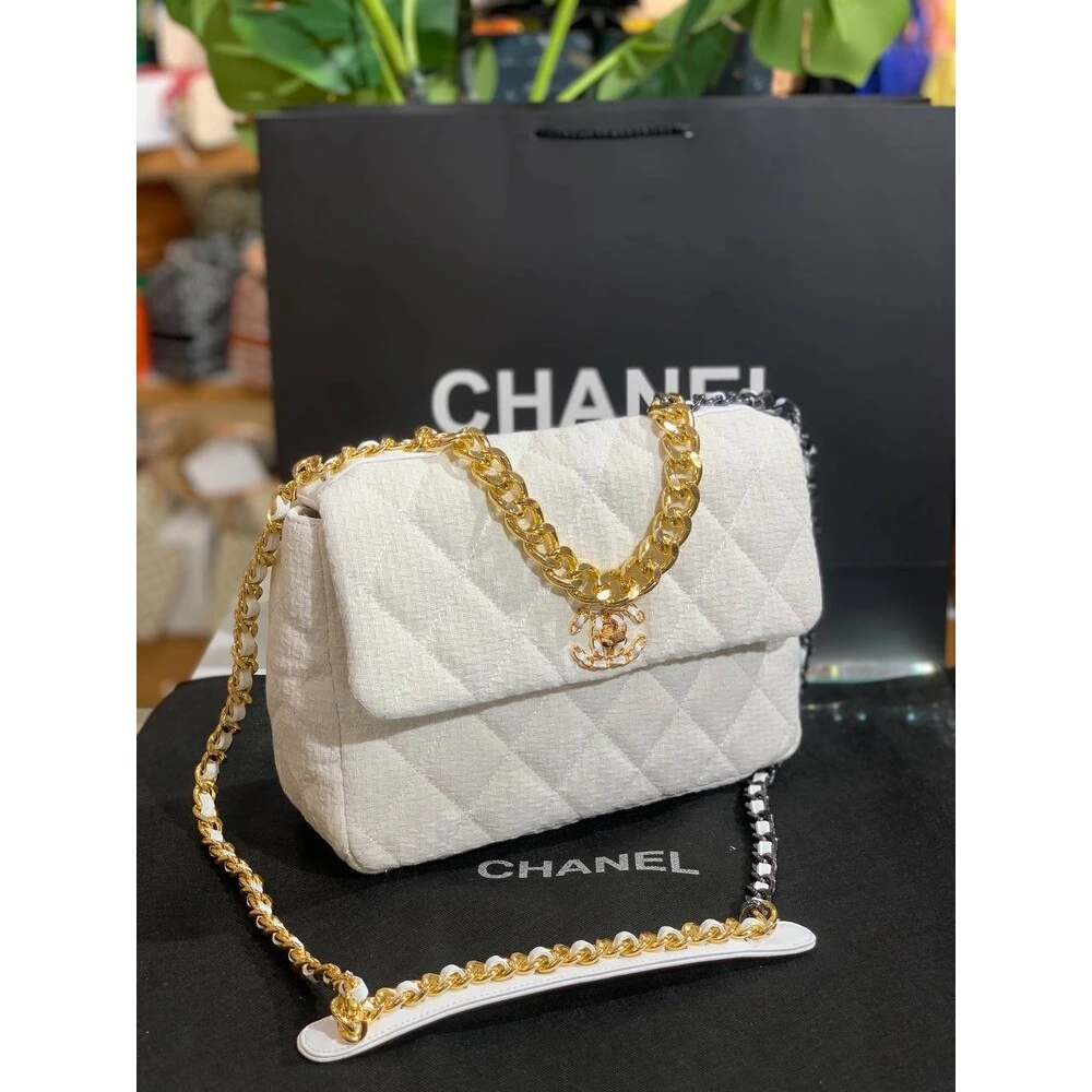 CHANEL 19 HASIR MODEL ÇANTA (1030)