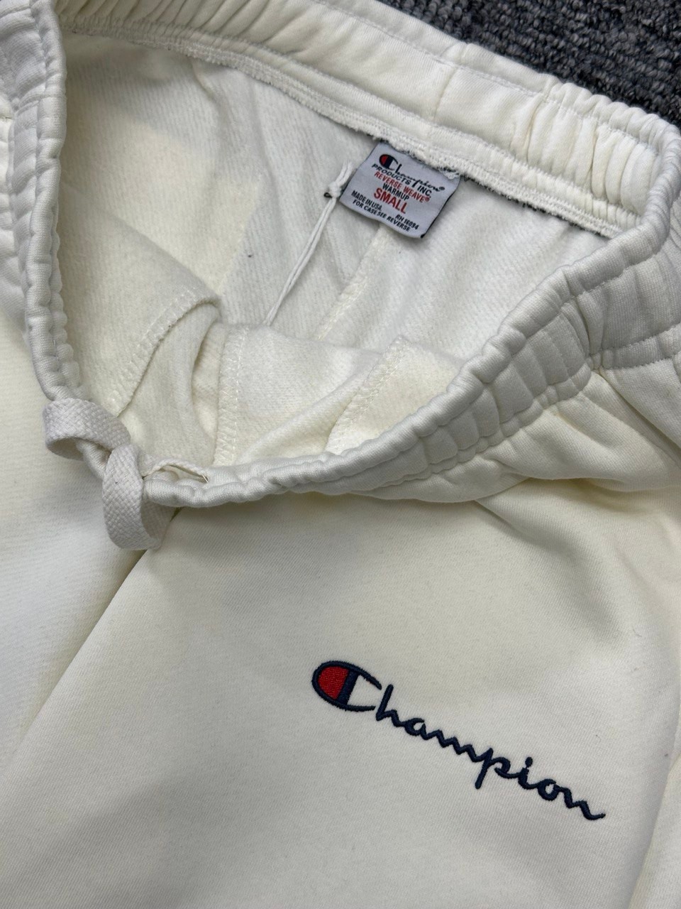 Small Script Logo Fleece Eşofman Altı - Ekru Beyaz