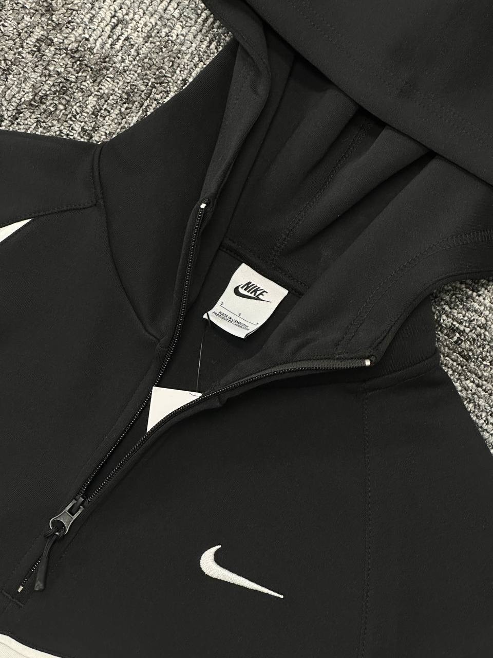 Swoosh Fleece HZ Hoodie - Siyah