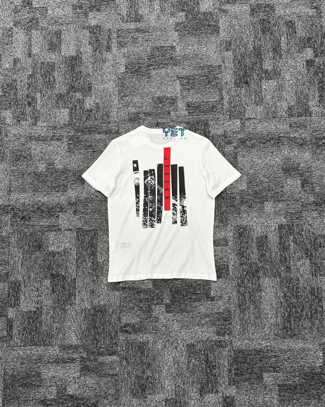 Jrdn M Brand GFX SS Tişört - Ekru Beyaz