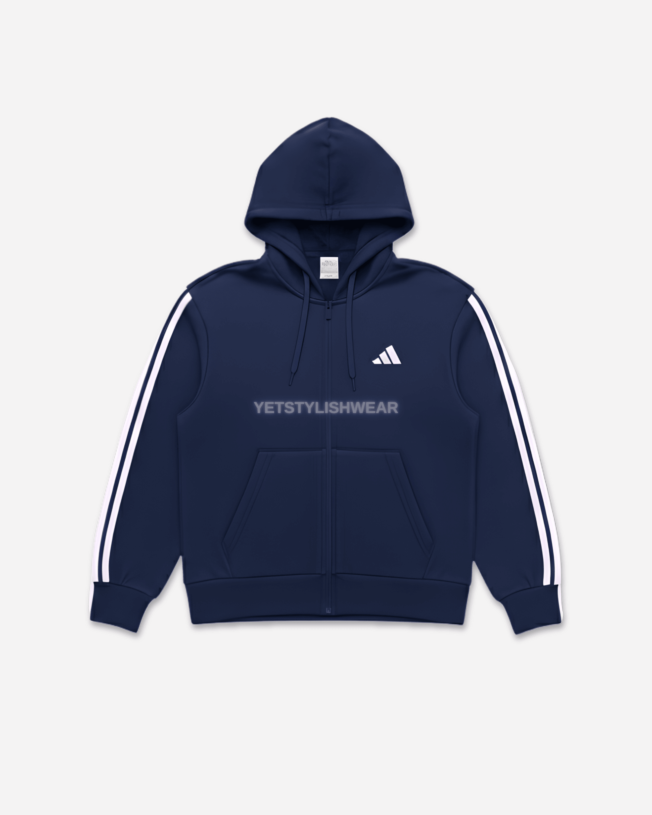 Essentials 3-Stripes Fleece Hırka - Lacivert