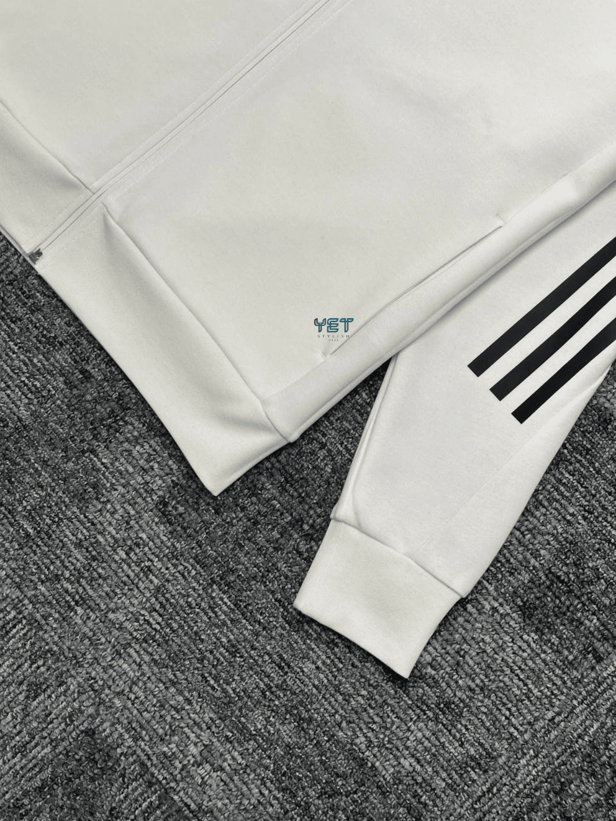Future Icon 3-Stripes Hırka - Ekru Beyaz