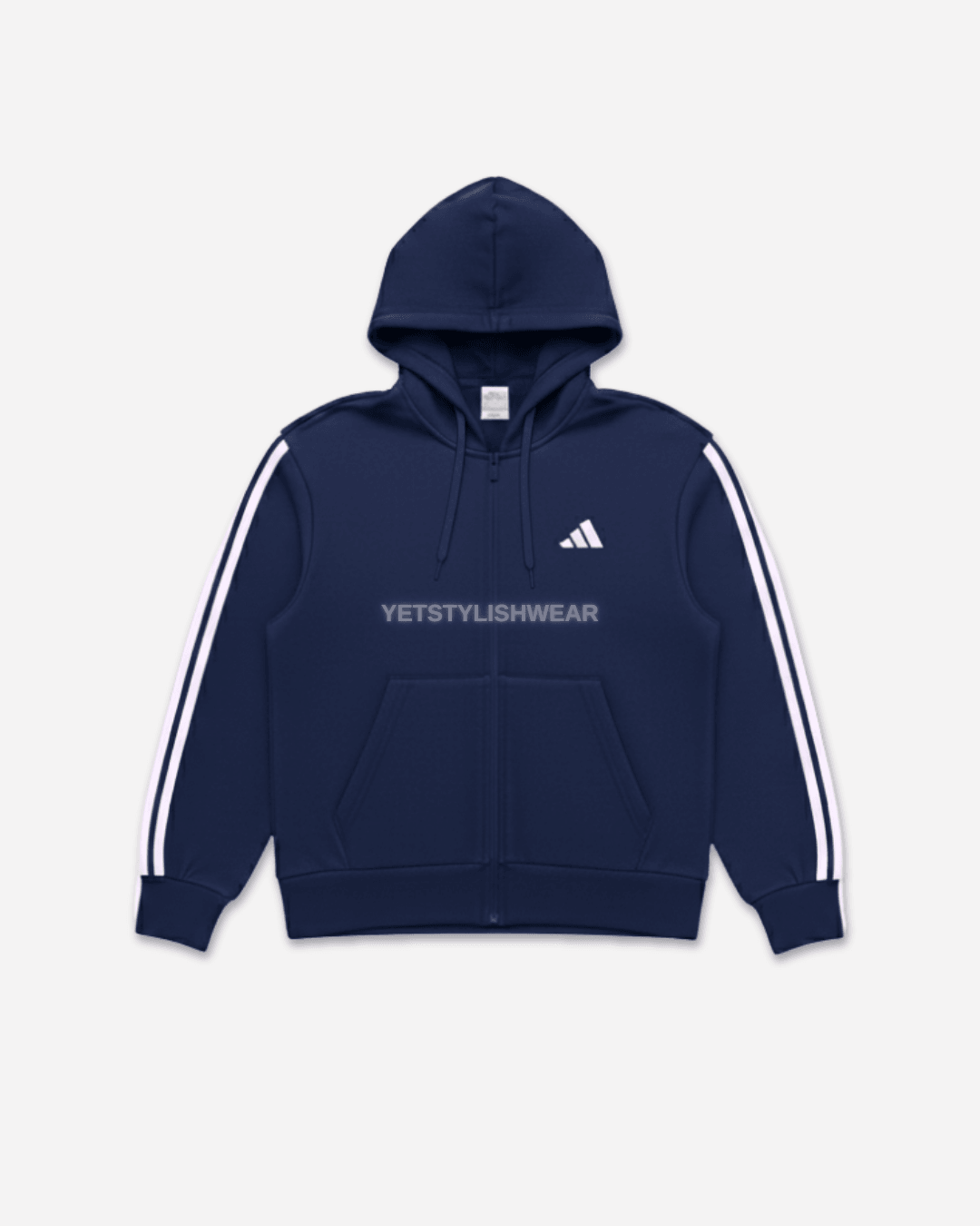 Essentials 3-Stripes Fleece Hırka - Lacivert