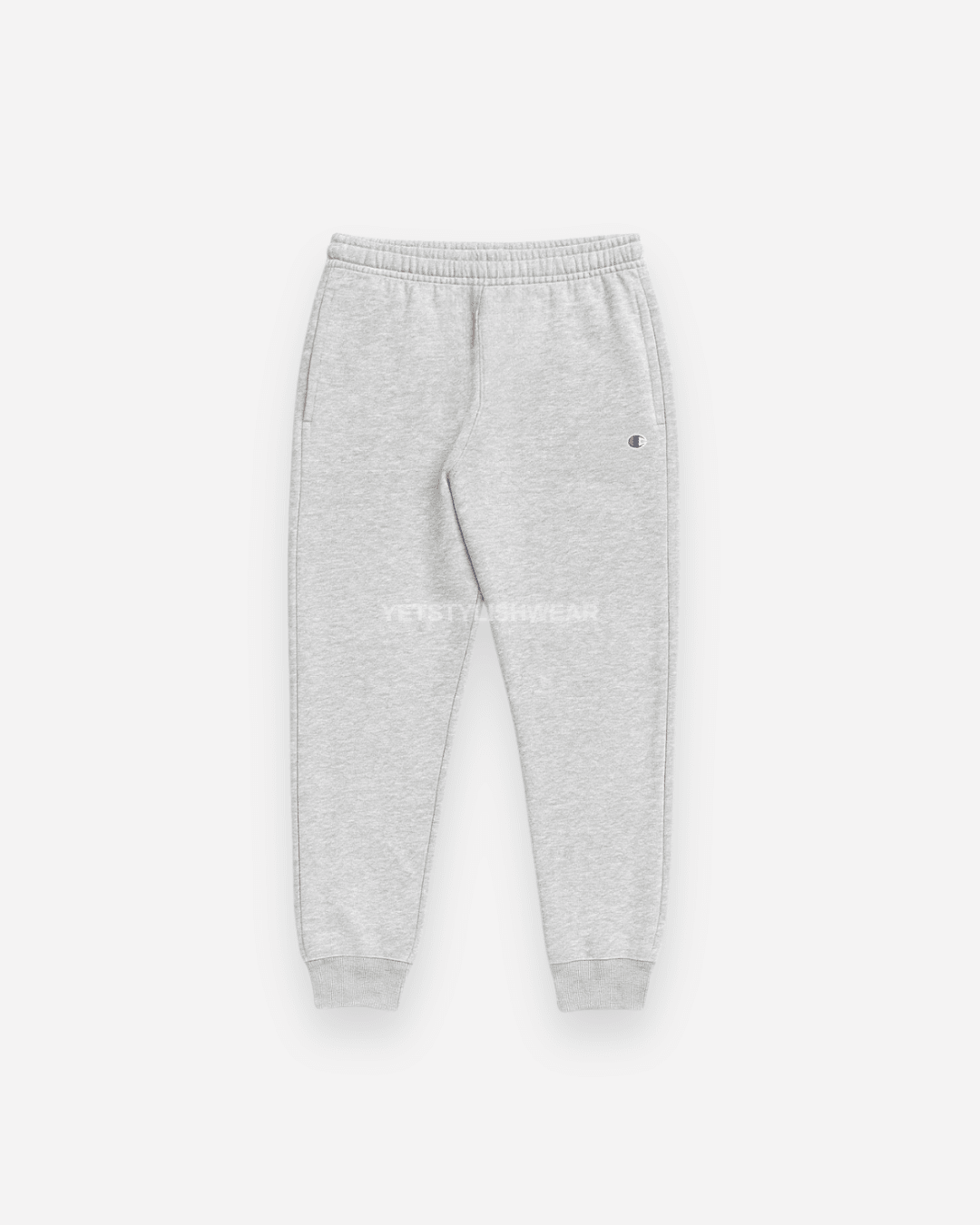 Rib Cuff Eşofman Altı - Gri Melanj