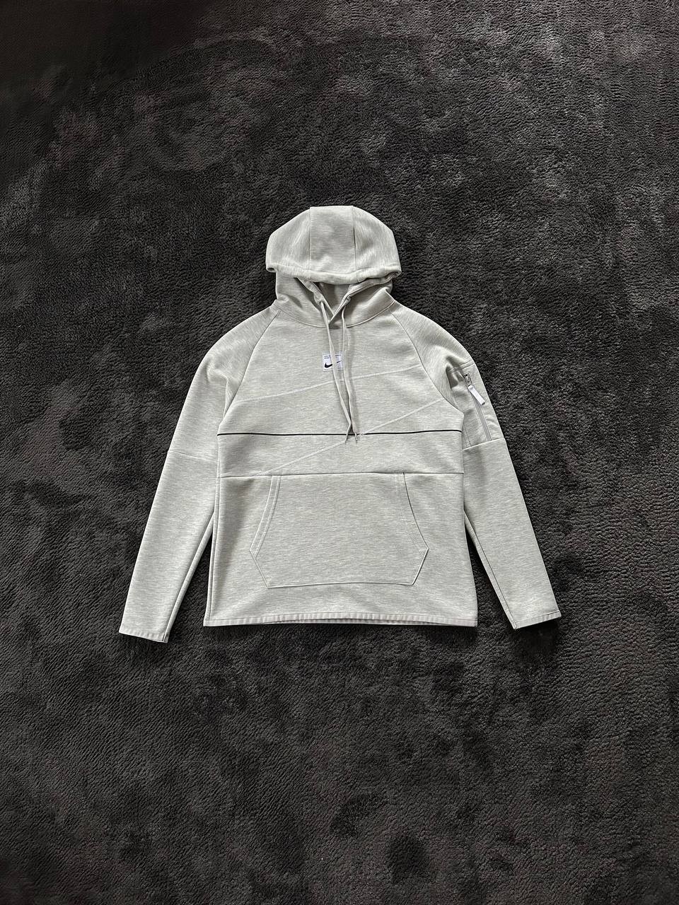 Fleece Tapered Running Trousers Hoodie - Gri Melanj