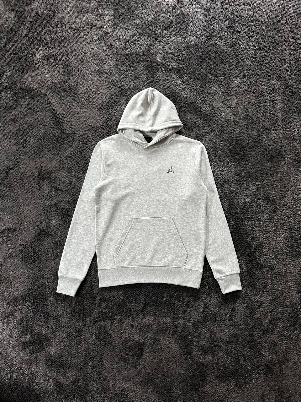 Jrdn Essential Fleece Hoodie - Gri Melanj