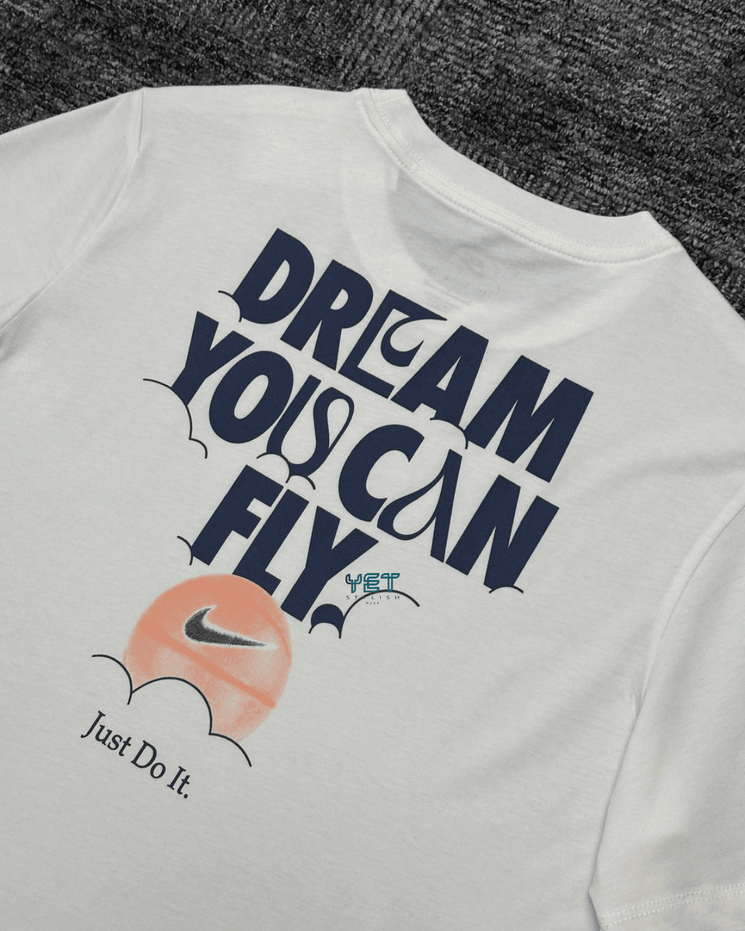 Max90 "Dream You Can Fly" Tişört - Ekru Beyaz