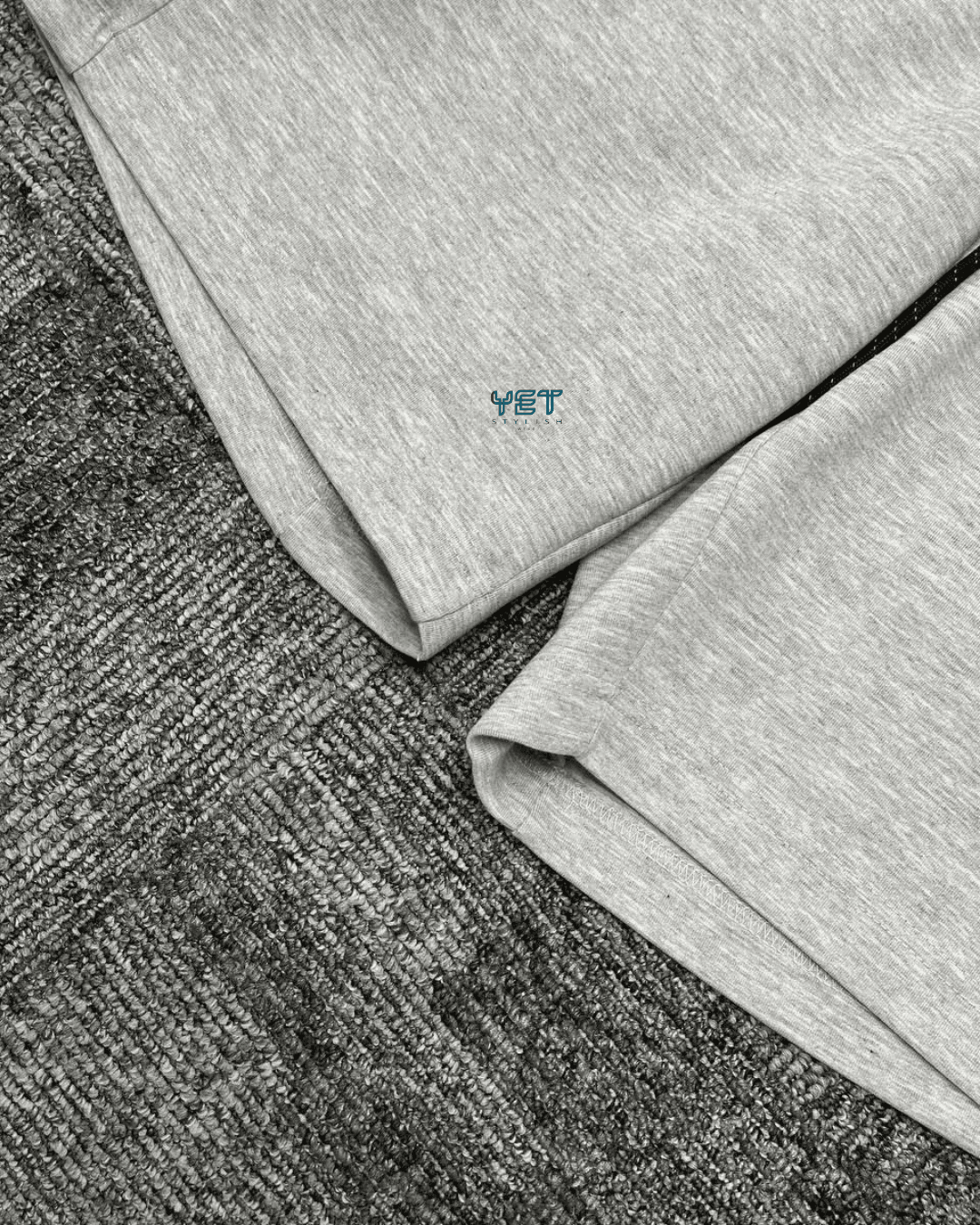Tech Fleece Şort - Gri Melanj