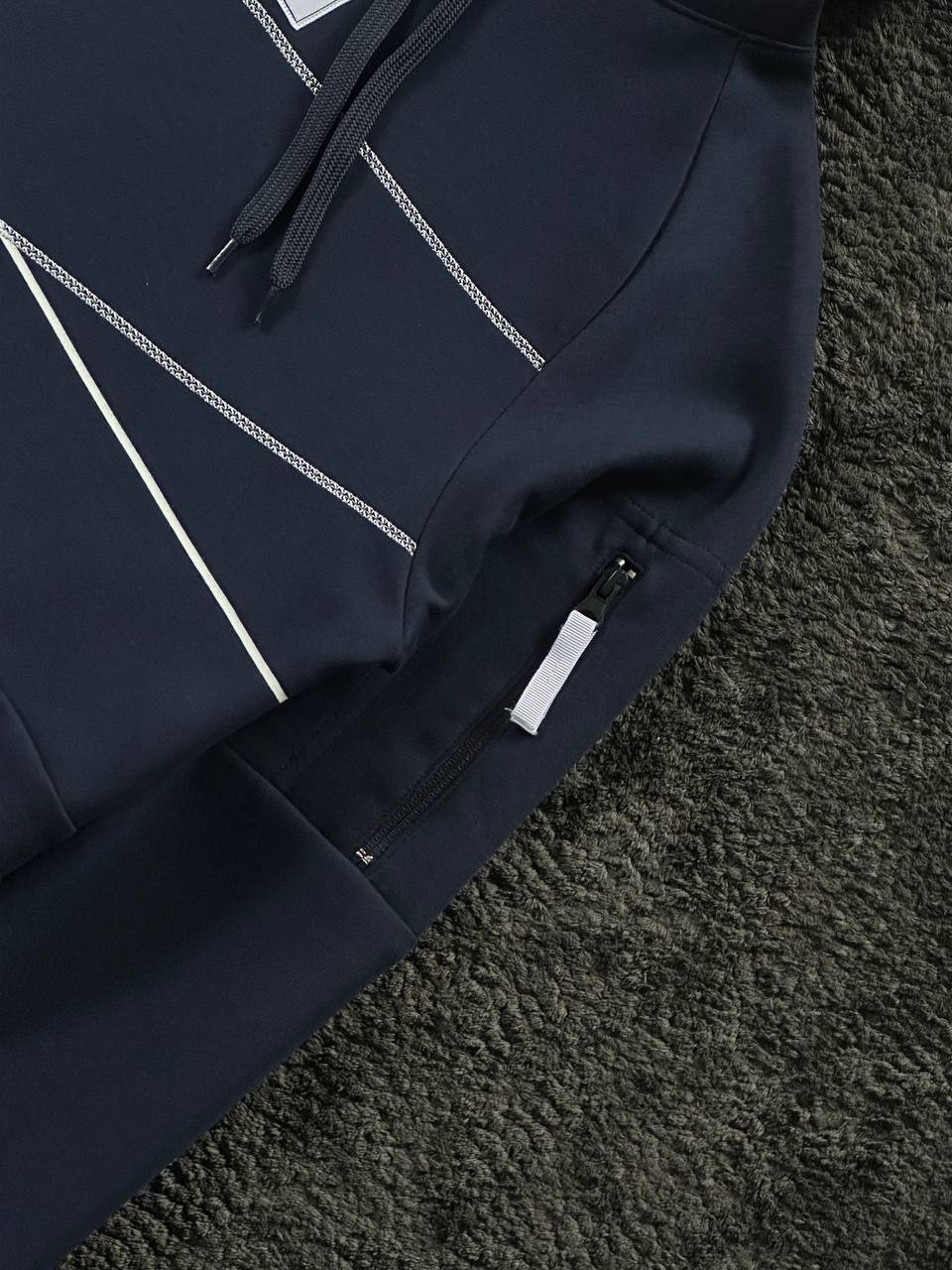 Fleece Tapered Running Trousers Hoodie - Lacivert