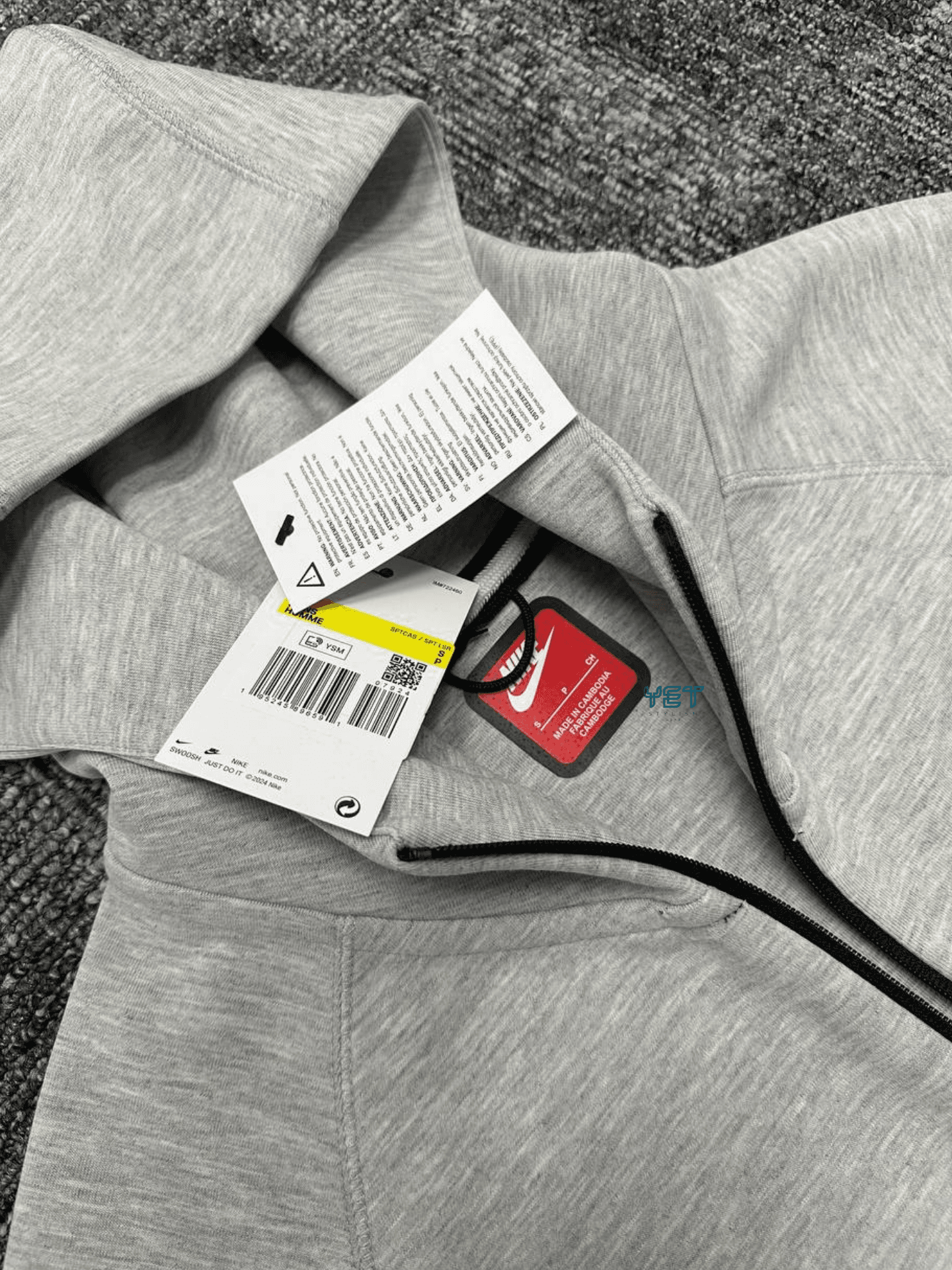 Tech Fleece Windrunner Hırka - Gri Melanj