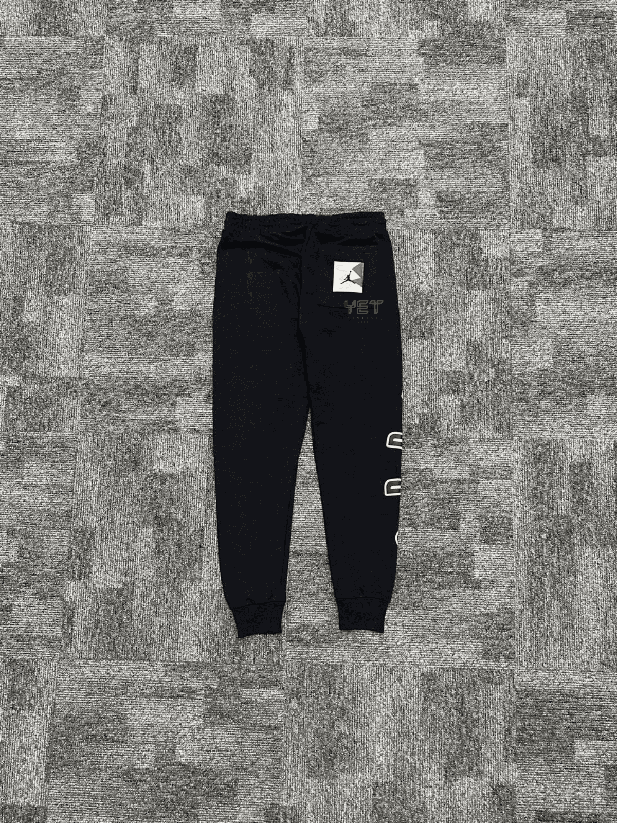 Jrdn Flight MVP HBR Fleece Screen-Printed Graphics Eşofman Altı - Siyah
