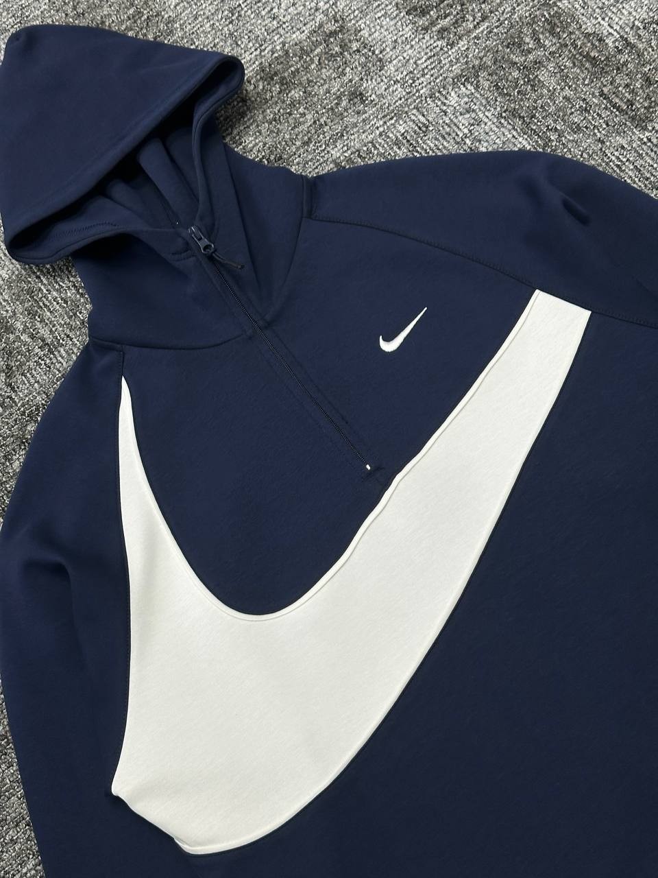 Swoosh Fleece HZ Hoodie - Lacivert