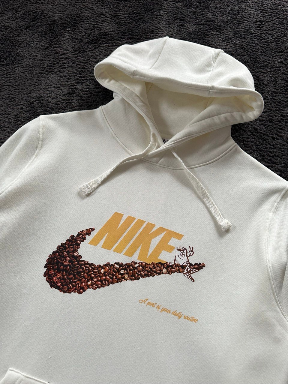 Fleece Pullover Hoodie - Ekru Beyaz
