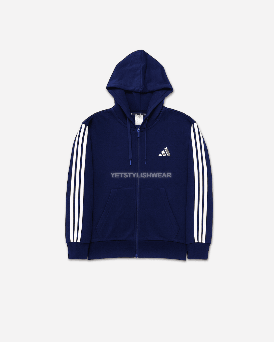 Essentials 3-Stripes Fleece Hırka - Lacivert