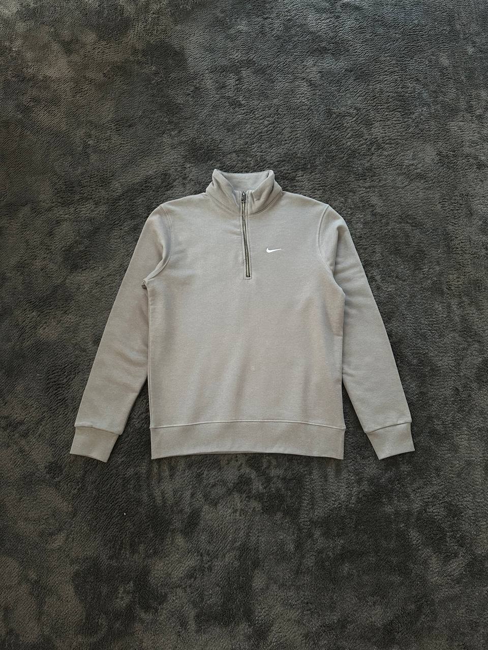 Solo Swoosh Yarım Fermuarlı Sweatshirt - Füme