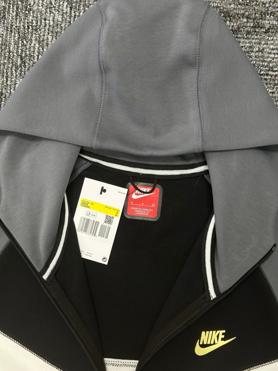Tech Fleece Windrunner Hırka - Siyah&Füme&Beyaz