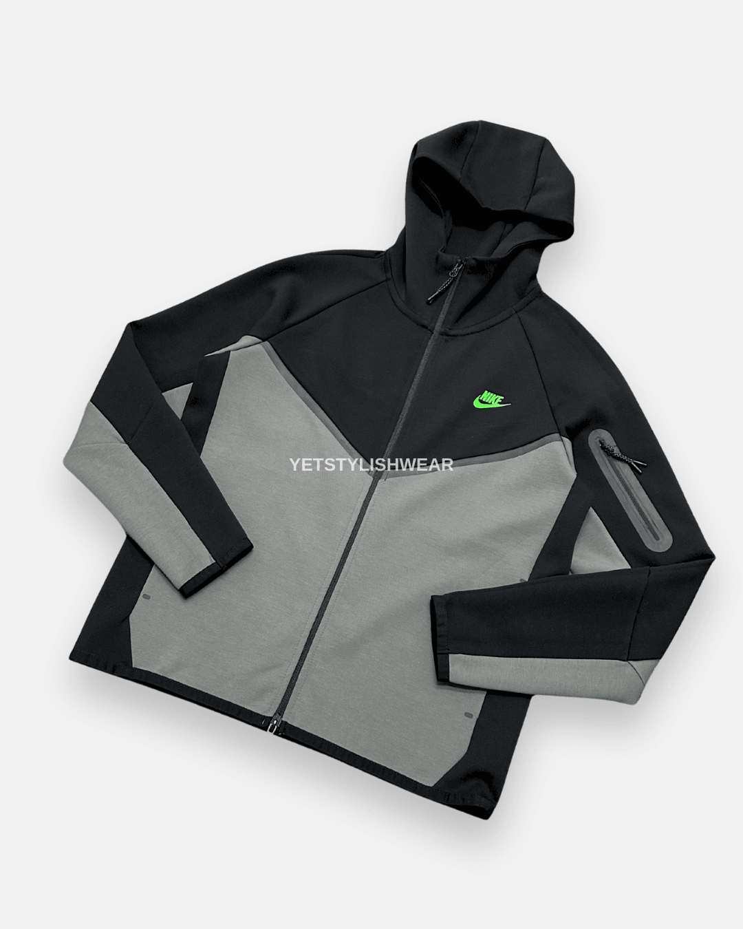 Tech Fleece 5.th Gen. Hırka - Siyah & Yeşil & Füme