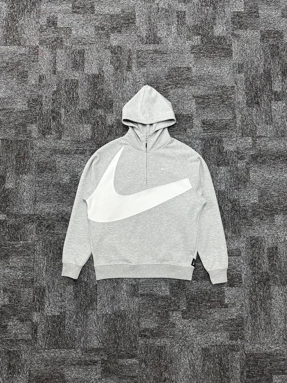 Swoosh Fleece HZ Hoodie - Gri Melanj