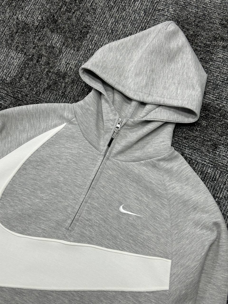 Swoosh Fleece HZ Hoodie - Gri Melanj