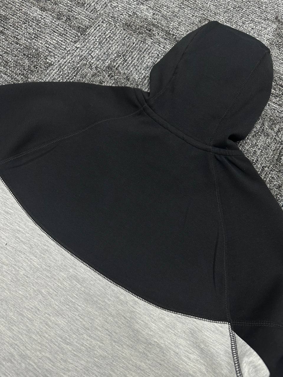 Tech Fleece Windrunner Hırka - Gri Melanj & Siyah