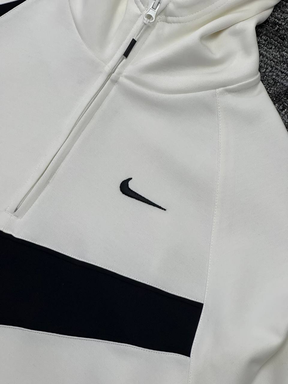 Swoosh Fleece HZ Hoodie - Ekru Beyaz