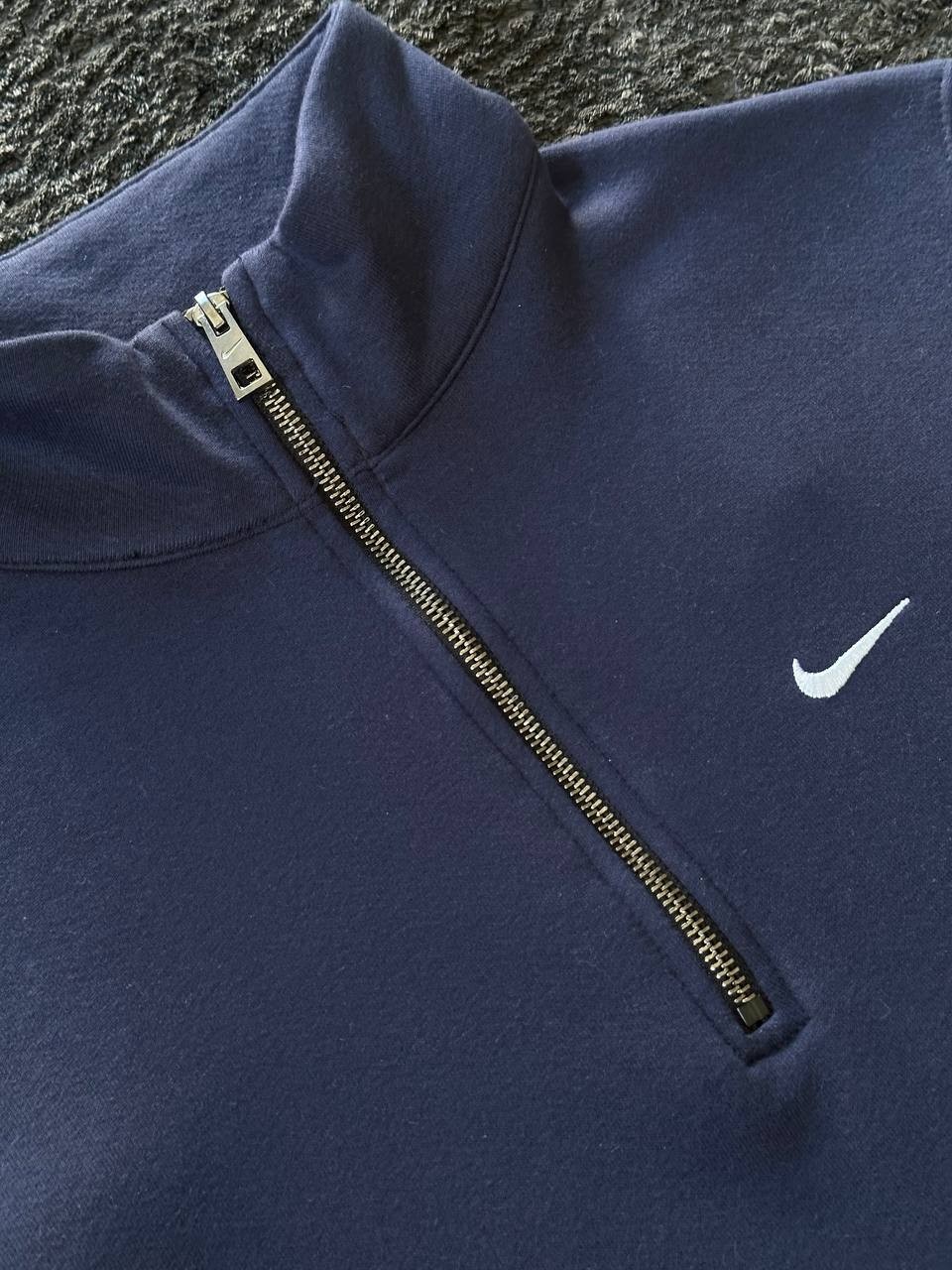 Solo Swoosh Yarım Fermuarlı Sweatshirt - Lacivert