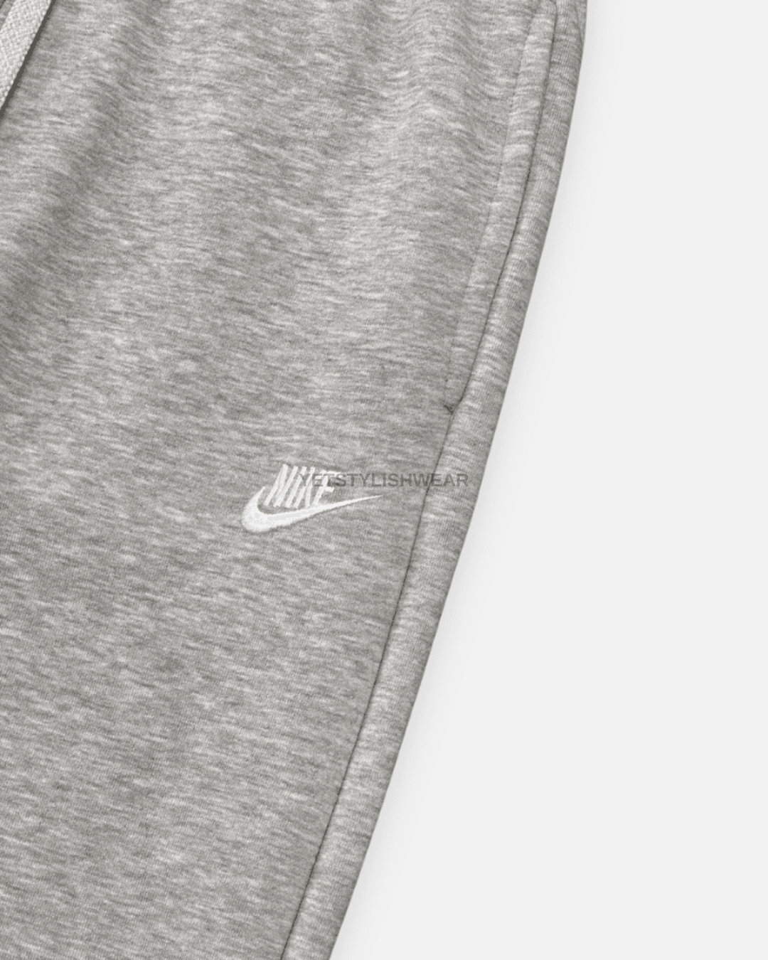 Club Fleece Eşofman Altı (Lastik Paça) - Gri Melanj