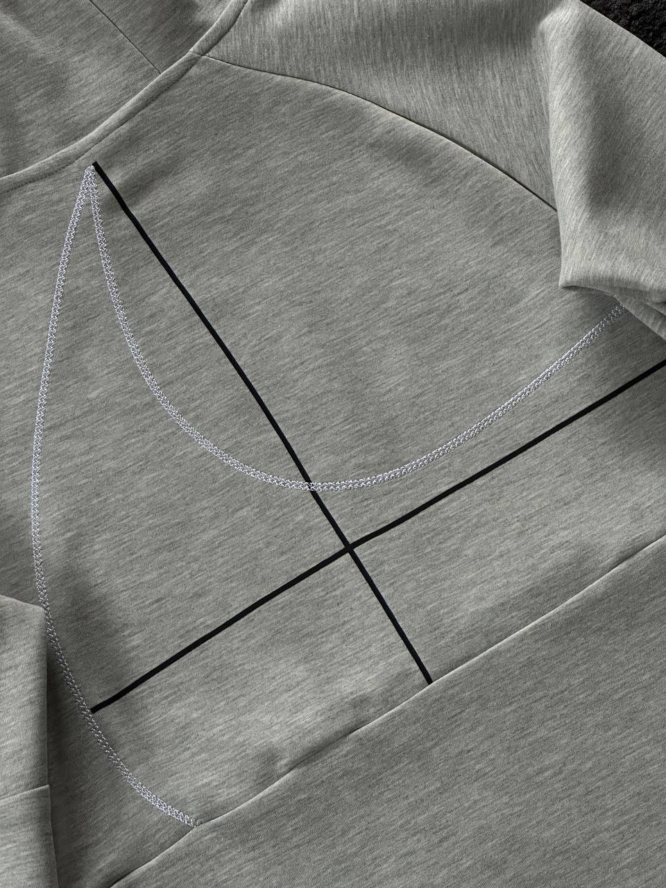 Fleece Tapered Running Trousers Hoodie - Gri Melanj